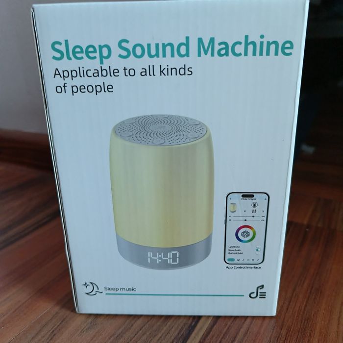 Dispozitiv smart White Noise Sleep Machine cu lampa, ceas [fara fir]