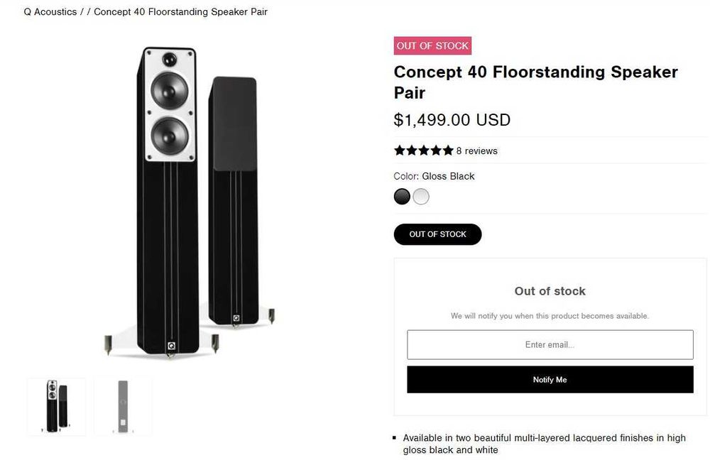 Boxe Q Acoustics Concept 40 Hi-End