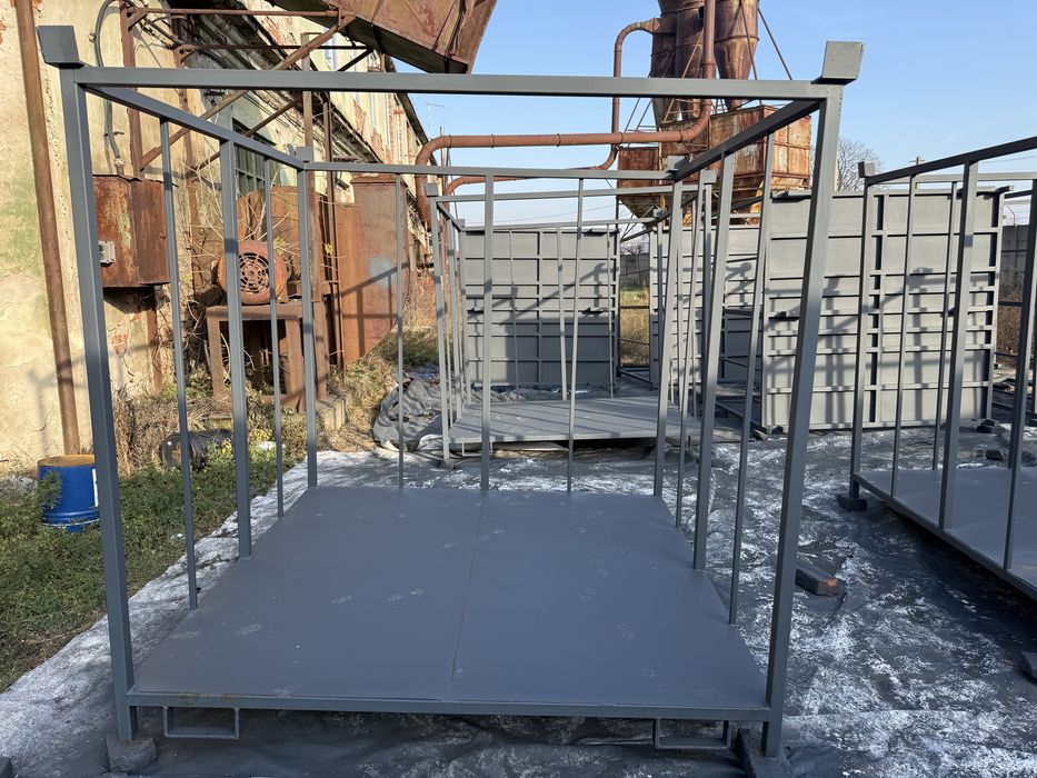 Boxpaleti metalici ieftini industriali cu tabla