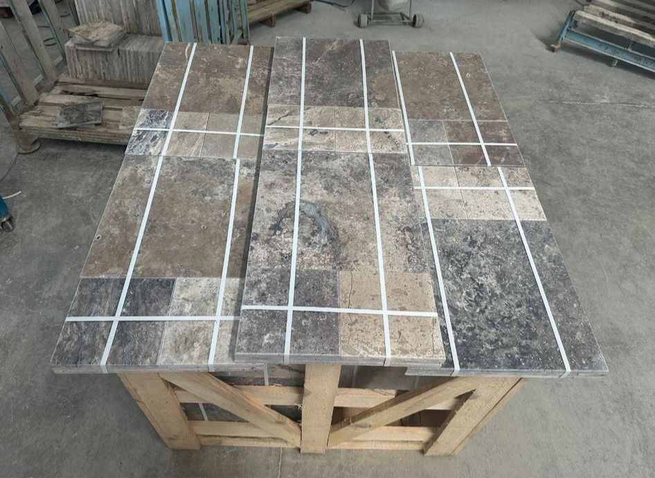 Травертин Силвър Френч Патерн сет - 49 лв.м2 с ДДС