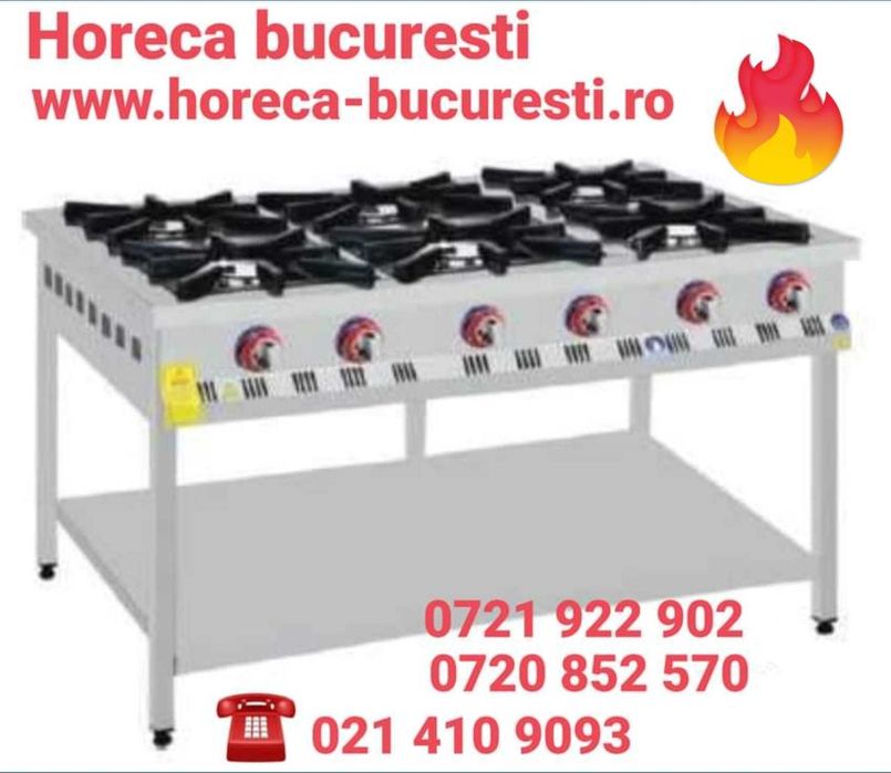 ARAGAZ inox Gaz cu 2 FOC / 3 Ochi / 4 FOC / 6 ARZĂTOARE / 8 Arzatoare