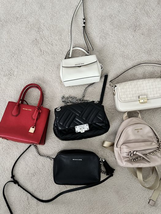 Geanta bej michael kors piele naturala