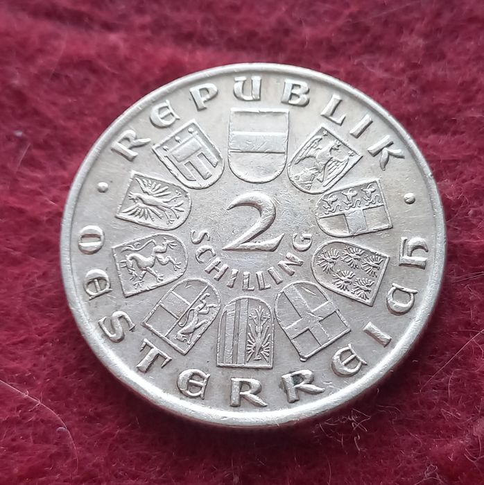 Серебрянная монета! 2 шилинга! Австрия