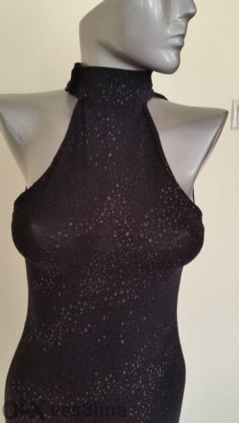 дълга черна бутикова рокля - 80лв.