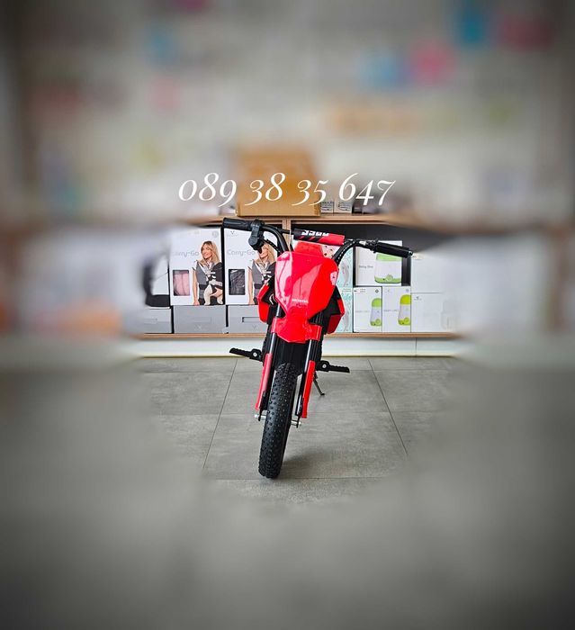 ТОП ЦЕНА!НОВО!Акумулаторен мотор Honda CRF450 с 24V Батерия,250W безчетков мотор,надуваеми гуми,за деца над 6 години (до 54 кг)