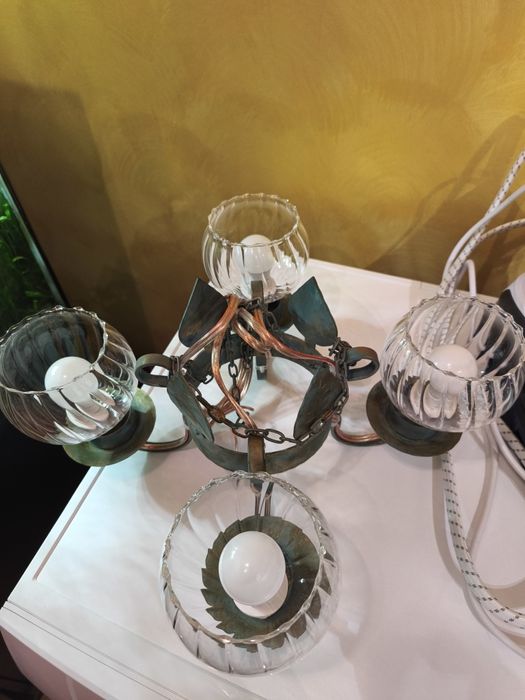 Lustra led pe lanț din fier forjat Rustic