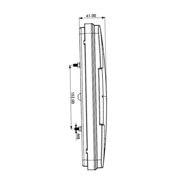 Комплект LED неон стопове с динамичен мигач 5 функции 12V-24V за ремарке и камион