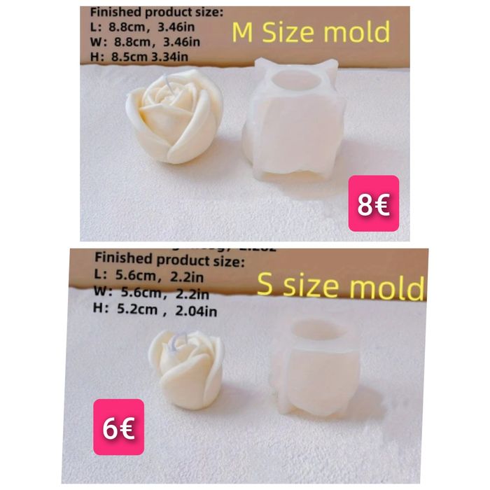 Силиконови форми/ молдове за свещи, сапуни и отливки
