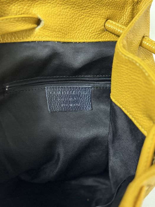 Rucsac din piele naturala, mustar