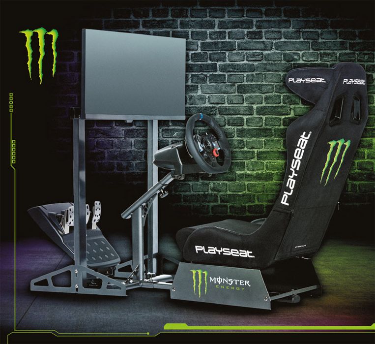Scaun de gaming playseat limited edition monster energy negru