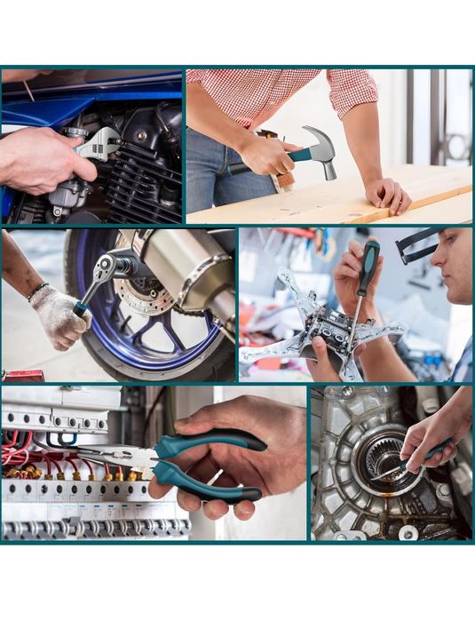 Куфар с инструменти + винтоверт, зарядно и 2 батерии