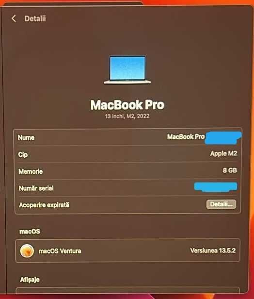 MACBOOK PRO NOU 13 INCH M2 2022/2023