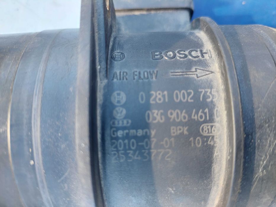 Дебитомер въздух Bosch Audi A4 B8 2.0 TDI CAGA 143 к.с. – 03G 906 461 C / 0 281 002 735