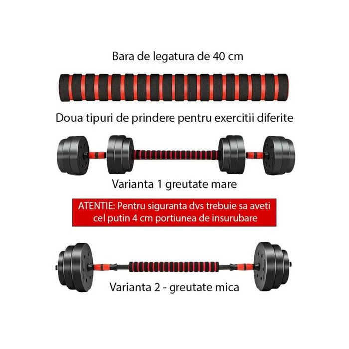 Set gantere reglabile 30kg