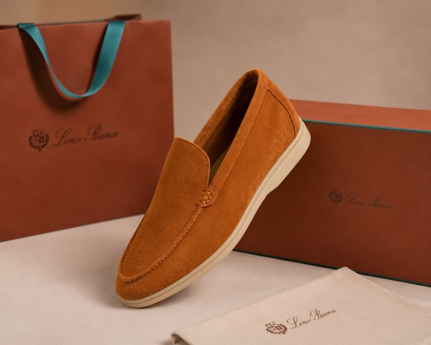 Vand Mocasini Loafers Loro Piana din Piele Naturala Full Box 41 42