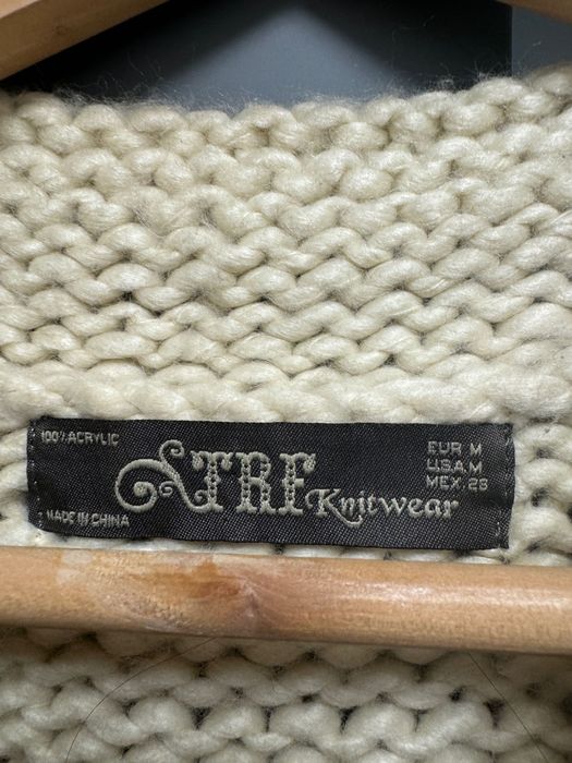 Vestă damă tricotată, fără mâneci, crem, M, Zara TRF