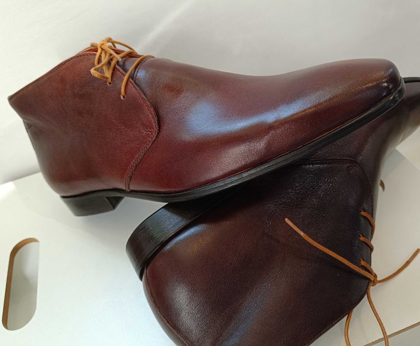 Ghete de lux 44 GREVE NOI lucrate manual piele naturala moale