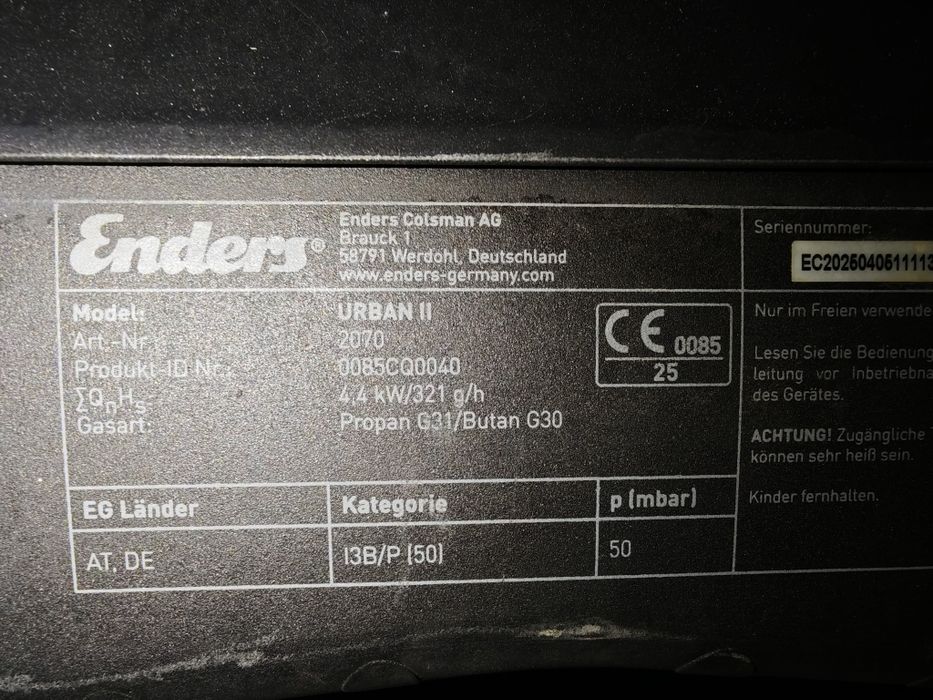 Преносимо газово барбекю ENDERS URBAN, 2 зони, 2 котлона, 4,4 kW