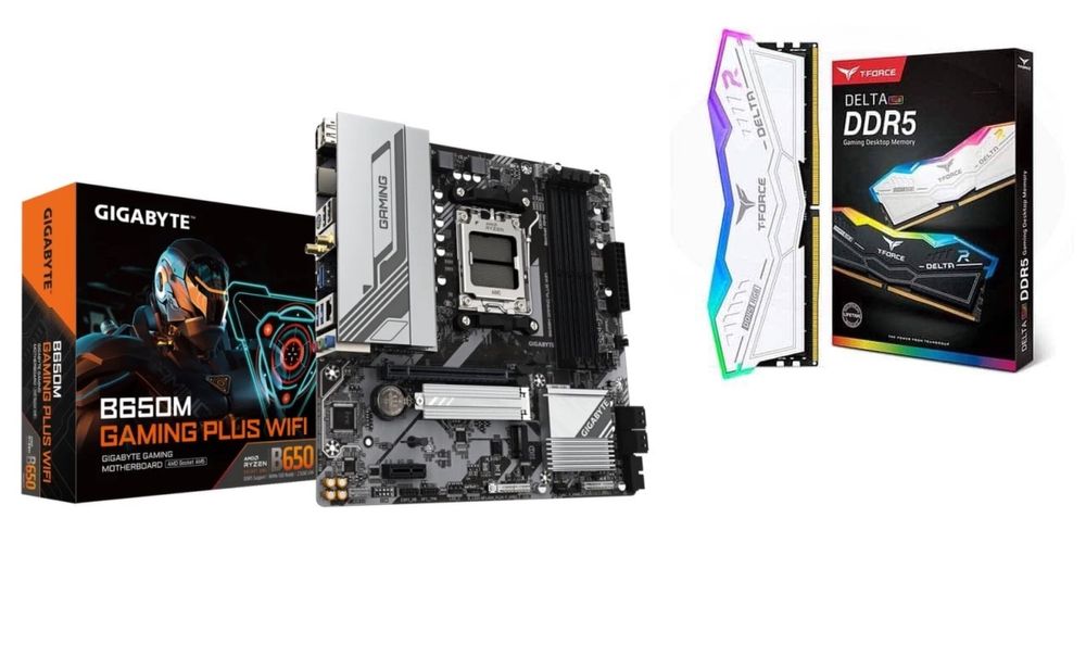 Gigabyte B650M Gaming PLUS WIfI | T•Force Delta RGB 2x8GB 6000MHz