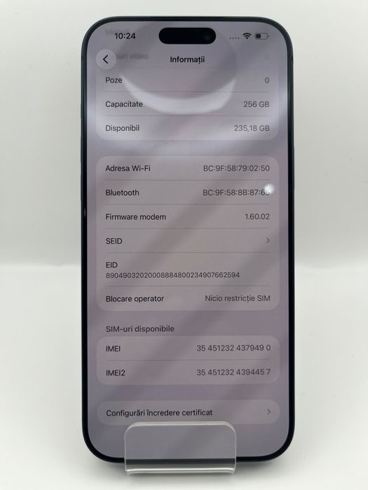 Iphone 17 Pro Max  100% 256gb Amanet BKG