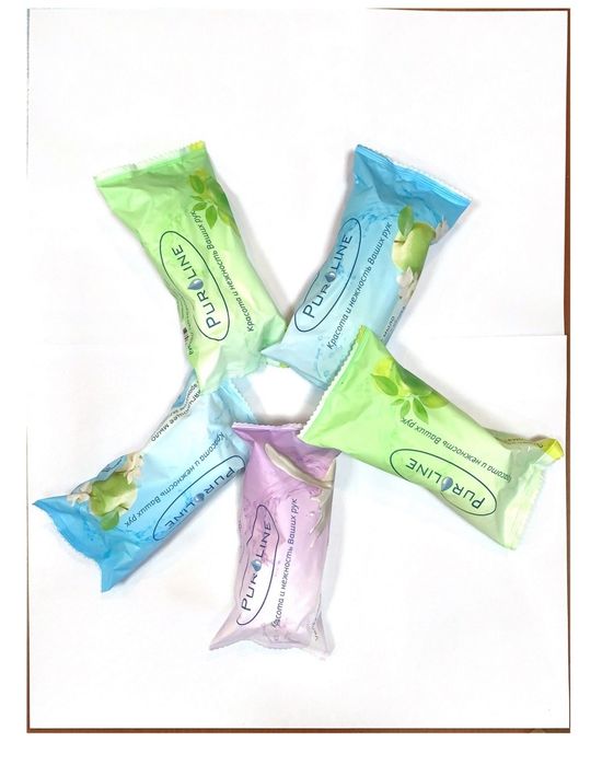 Мыло туалетное Puroline (яблоко, лайм, крем)