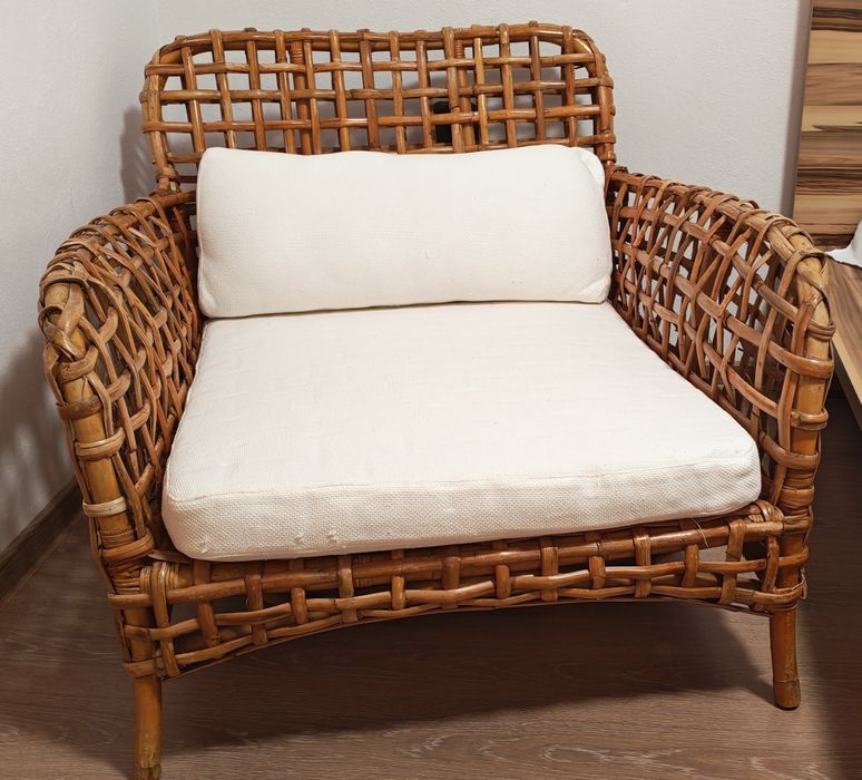 Scaun/fotoliu terasă/grădină din ratan