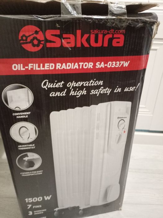 Масляный радиатор Sakura SA 0337 W белый