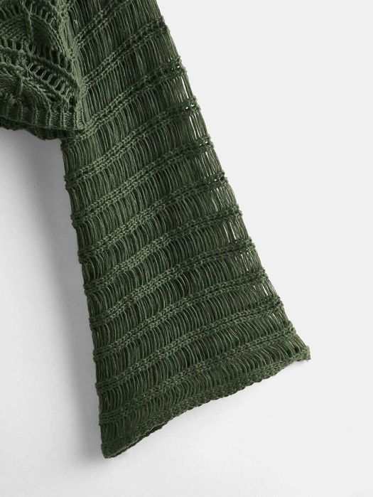 Зелена crop top жилетка, размер L