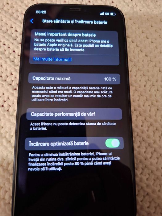 I-phone 12, sanatatea bateriei 100%, ofer husa cadou