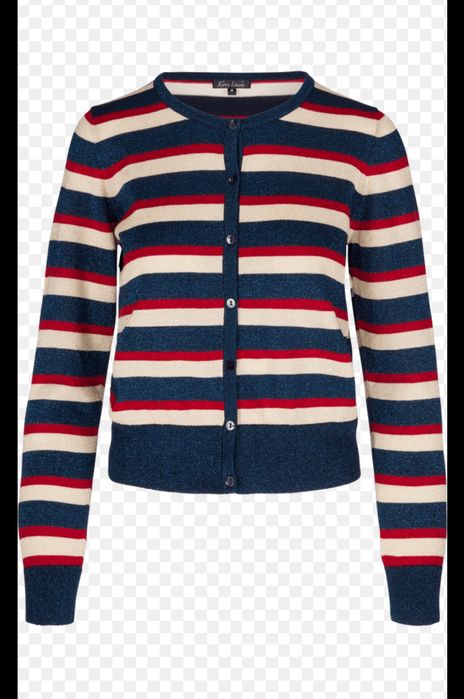 Кинг Луи червена синя бежова жилетка