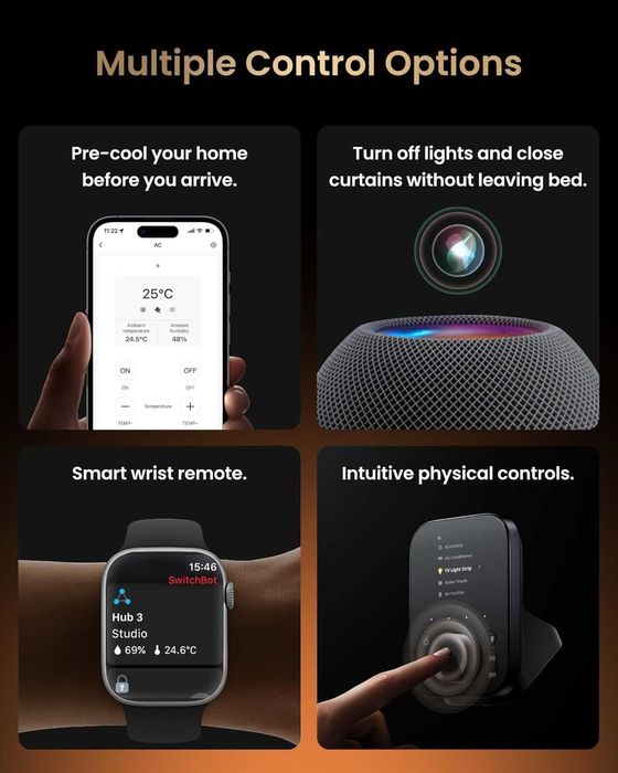 Смарт Хъб SwitchBot Hub 3 (Matter / IR / Екран) - Най-новият модел