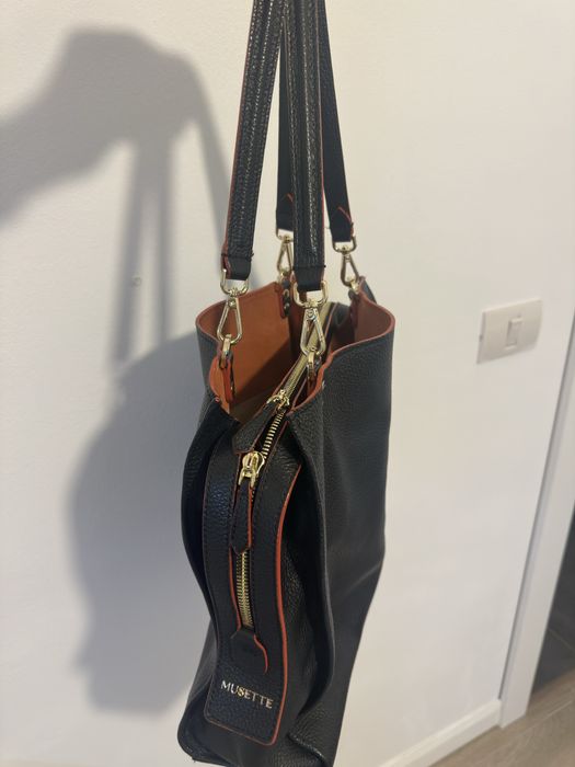 Geanta Musette,piele,stare impecabila,