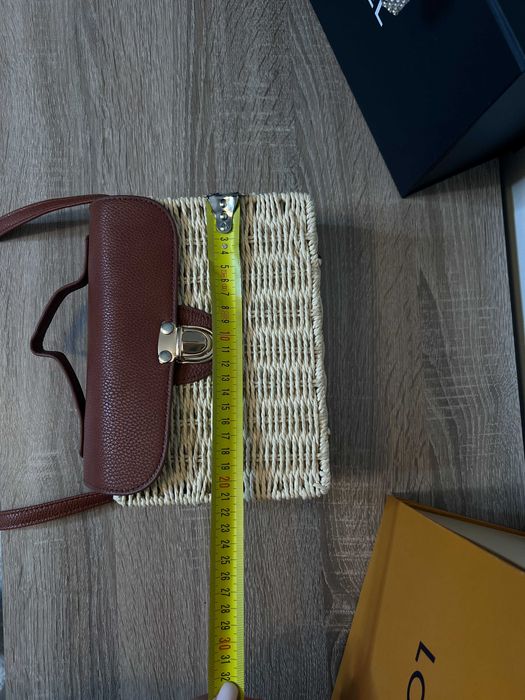 Плетена Дамска Чанта с Кожени детайли PRIMARK - КАТО НОВА