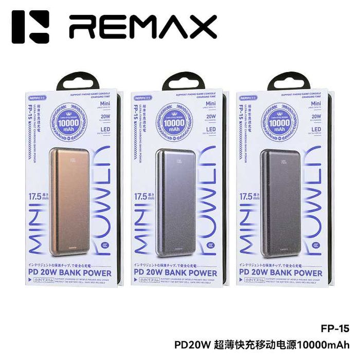 Remax FP-15 Ultra Slim PD20W Power Bank CCC 10000mAh for iPhone 16 17