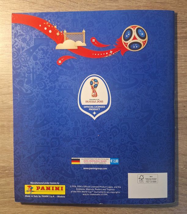 Попълнен Албум Панини Русия 2018