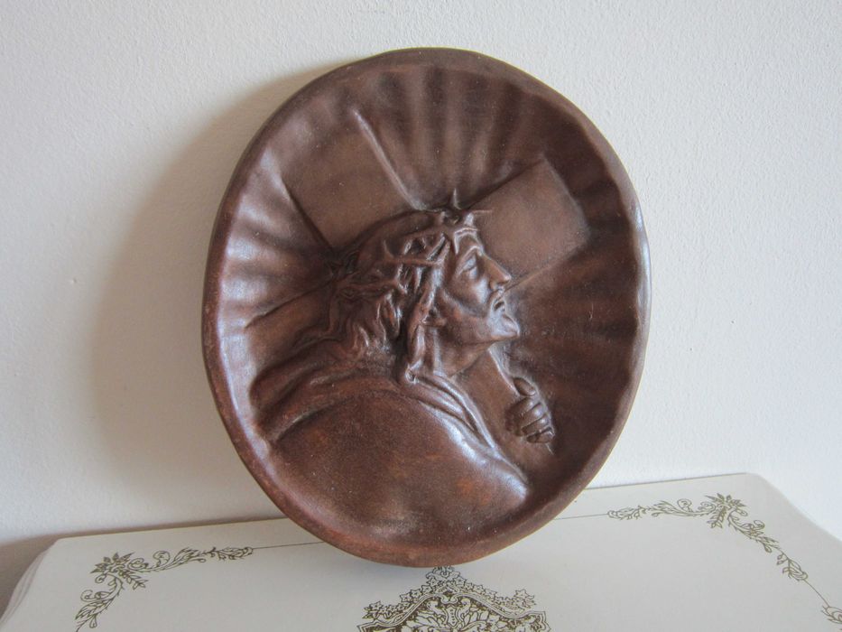 rar placa ceramica Germania 1970 "Isus pe Drumul Crucii"