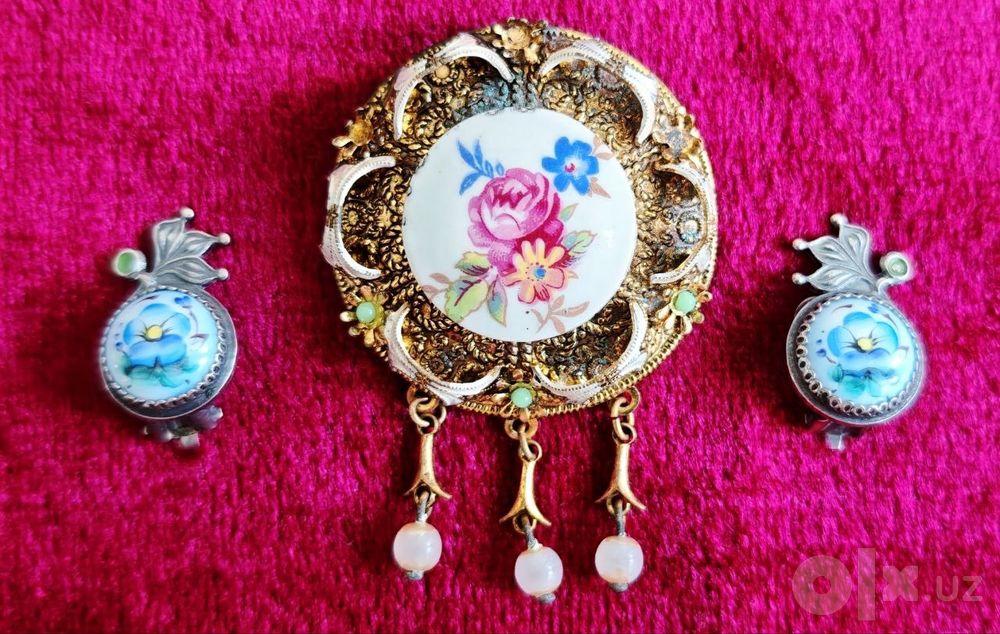 Винтажные брошь и клипсы.(СССР)