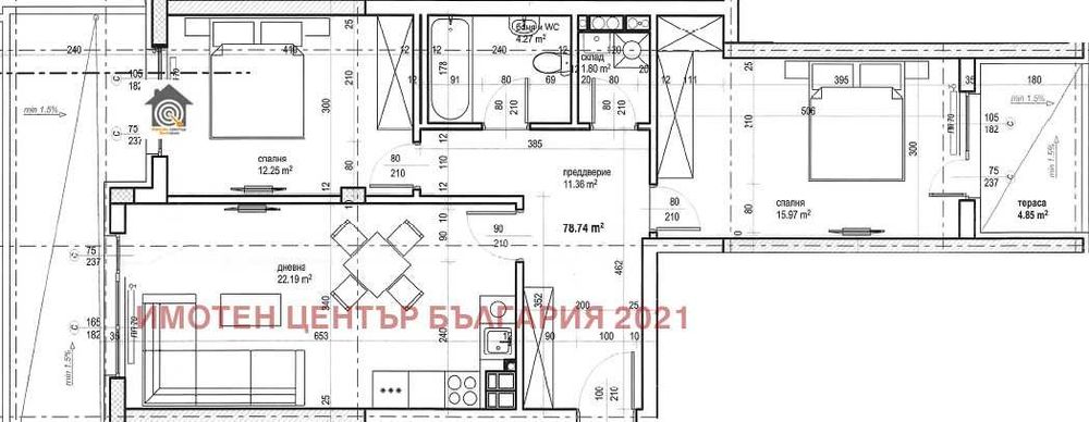 Продава се Тристаен апартамент в София, Студентски град - 103 кв.м за 1894 €/кв.м - Снимка #1