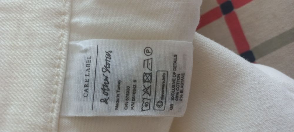 Jeans albi din bumbac  28