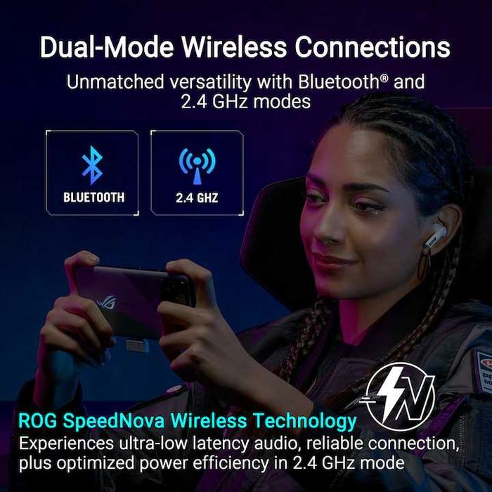ASUS ROG Cetra True Wireless SpeedNova, Black