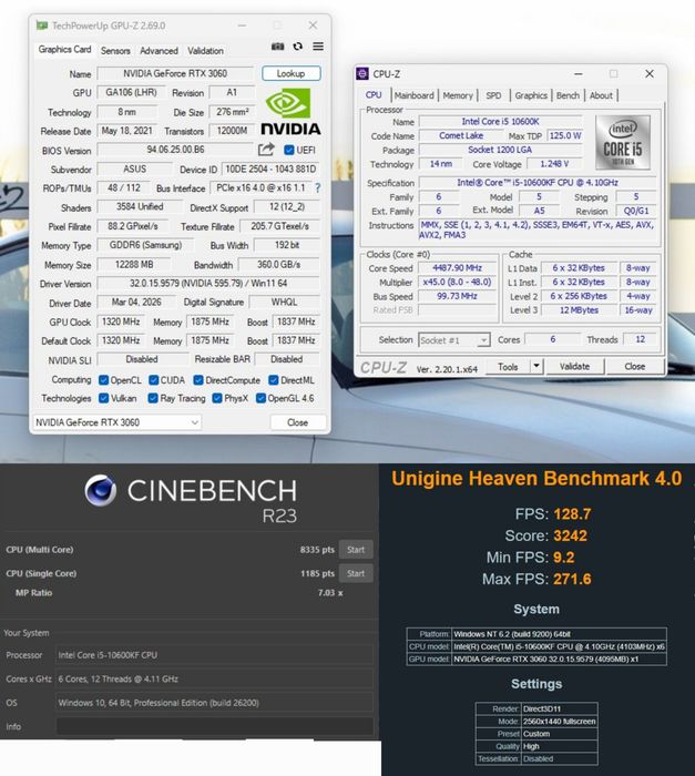 PC Gaming RTX 3060 12GB / i5-10600KF / 16GB RAM / 1TB SSD
