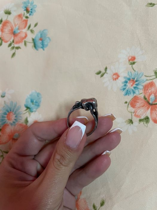 Сребърна гривна пръстен обеци колие