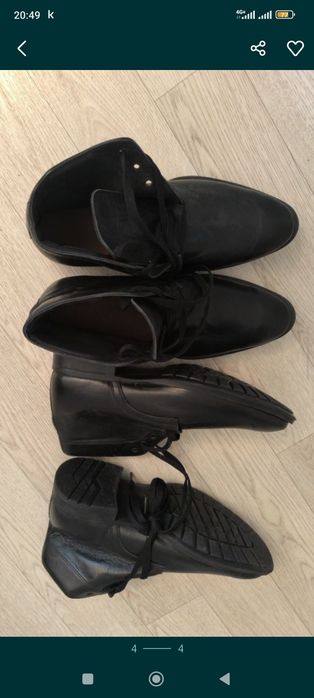 Ботинки       кожаные