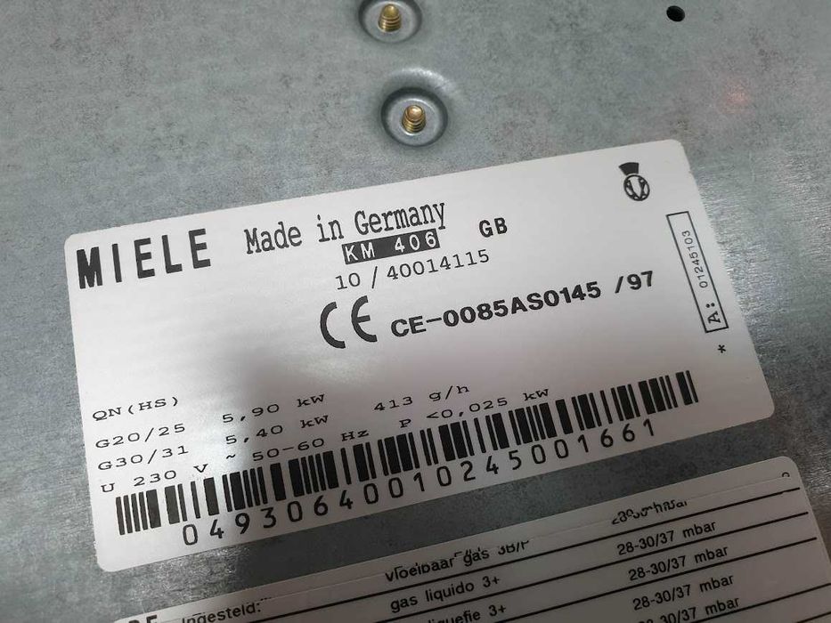 Miele KM406 Газов Плот за Вграждане