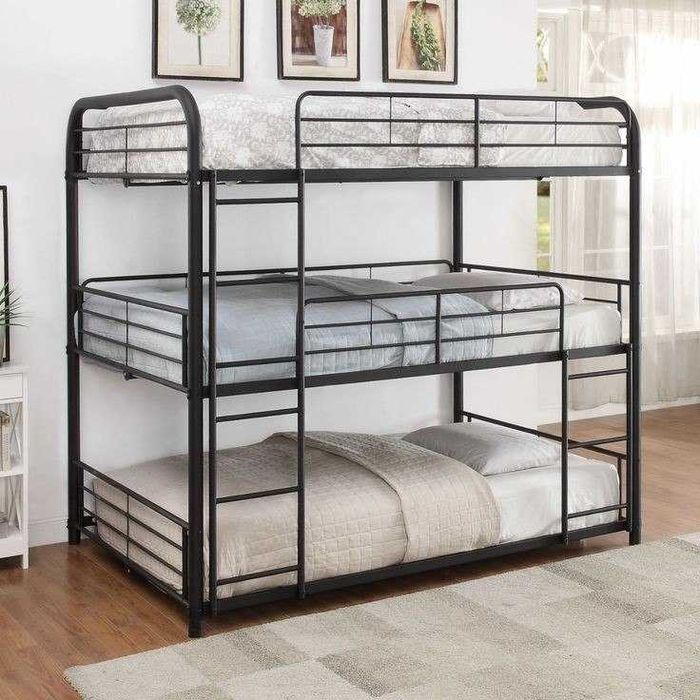 Двухярусная Металлическая Кровать, LOFT Style, Разборная,14