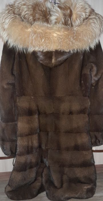 Норковая шуба с воротником