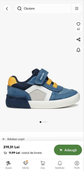 Incaltaminte copii adidasi geox numar 20