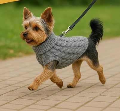 Топла мека дреха за куче тип пуловер