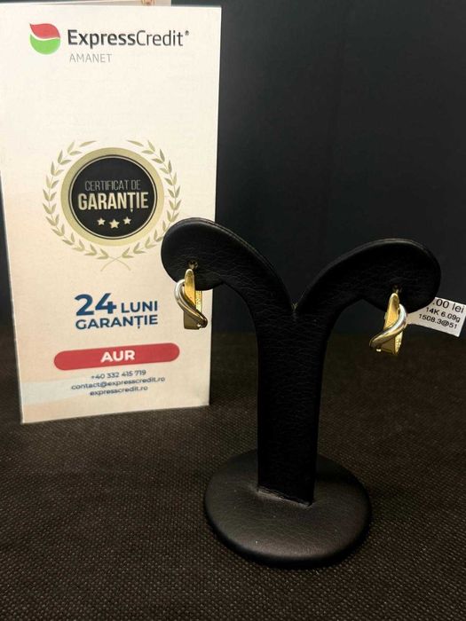 (AG51) Cercei aur 14k 6.09g b1508.3 - garantie 2 ani!