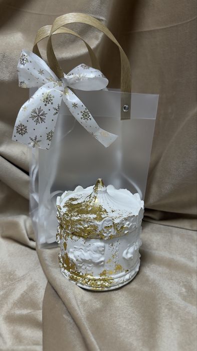 Новогодний подарок (гипсовая шкатулка)